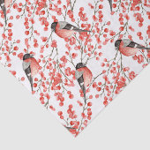 Weihnachts Red Bird Festival Berry Pattern Seidenpapier (Ausschnitt)