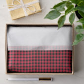 Weihnachts Red Black Karo Muster Zwei Tone Classic Seidenpapier (Geschenk)
