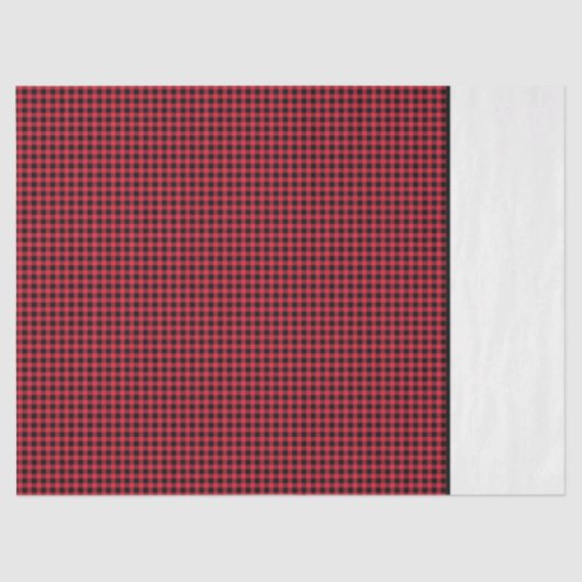 Weihnachts Red Black Karo Muster Zwei Tone Classic Seidenpapier (Vorderseite)