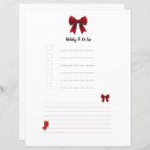 Weihnachts Red Bow Planer Seite (Vorne/Hinten)