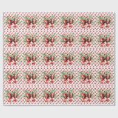 Weihnachts-Red Bows-Wrapper Geschenkpapier (Flach)