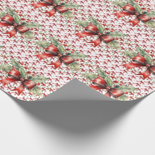 Weihnachts-Red Bows-Wrapper Geschenkpapier (Ecke)