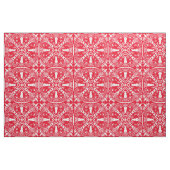 Weihnachts Red Bunny Rabbit Medallion Design Winte Stoff (Fat Quarter (45,7 x 55,9 cm))