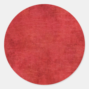 Weihnachts Red Chenille Fabric Texture Runder Aufkleber