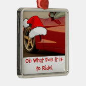 Weihnachts Red Corvette Geschenke Ornament Aus Metall (Rechts)