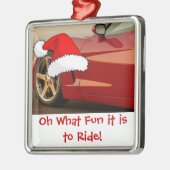Weihnachts Red Corvette Geschenke Ornament Aus Metall (Links)