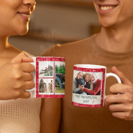 Weihnachts Red Doodles Multi Foto Familiengeschenk Kaffeetasse