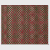 Weihnachts Red Green Gold Dots Geschenkpapier (Flach)