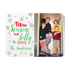 Weihnachts Red Green Tes The Season Snowflake Magnet