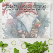 Weihnachts Red Hat Gnome Family Rezept Keepake Geschirrtuch (Gefaltet)