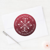 Weihnachts Red Jolly Snowflake Envelope Stickers (Umschlag)