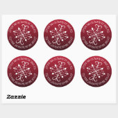 Weihnachts Red Jolly Snowflake Envelope Stickers (Blatt)