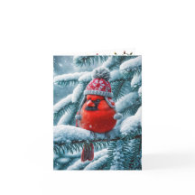 Weihnachts Red Kardinal Bird Wear Winter Hat