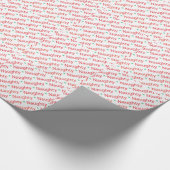 Weihnachts Red Naughty Xmas Urlaubsgestaltung Geschenkpapier (Ecke)