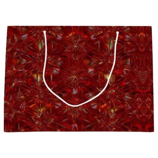 Weihnachts Red Pattern Luxus Urlaub Große Geschenktüte (Vorderseite)