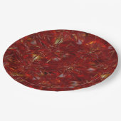 Weihnachts Red Pattern Luxus Urlaub Pappteller (Schrägansicht)