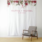 Weihnachts Red Poinsettia Hochzeitstorte Wandteppich (Beispiel)