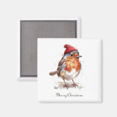 Weihnachts Red Robin individuell anpassbar Magnet (Vorderseite/Rückseite)