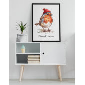 Weihnachts Red Robin individuell anpassbar Poster