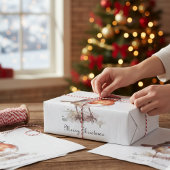 Weihnachts Red Robin individuell anpassbar Seidenpapier