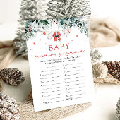 Weihnachts Red Santa Baby Dusche Baby Memory Game Einladung