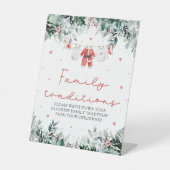 Weihnachts Red Santa Baby Familie Tradition Spiel Sockelschild (Vorderseite)