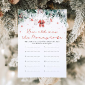 Weihnachts Red Santa Baby wie alt war Mama Game Einladung