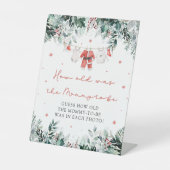 Weihnachts Red Santa Baby wie alt war Mama Untersc Sockelschild (Vorderseite)