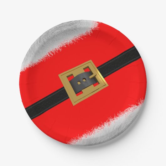 Weihnachts Red Santa Party Paper Teller (Vorderseite)