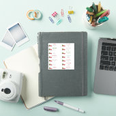 Weihnachts-Red-Truck-Adressenaufkleber Aufkleber (iPad Hülle)