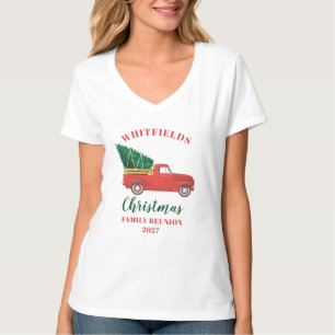 Weihnachts-Red-Truck-Familie Wiedersehen Custom Ma T-Shirt