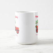 Weihnachts Red Truck Tree White Xmas Kaffeetasse (Mittel)