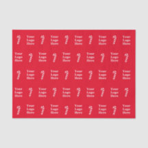 Weihnachts-Red & White Candy Cane Business-Logo