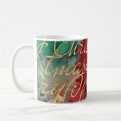 Weihnachts Reds Grüntöne Golds 11 oz. Kaffeetasse (Links)