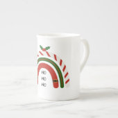 Weihnachts-Regenbogen Lass es Schneebesen-CHINA Porzellantasse (Vorderseite Rechts)