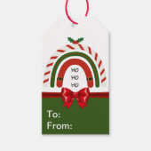 Weihnachts-Regenbogen Lass es schneien Geschenkanhänger (Vorderseite)