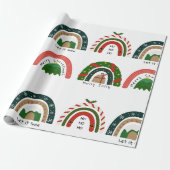 Weihnachts-Regenbogen Lass es schneien Geschenkpapier (Ungerollt)
