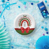 Weihnachts-Regenbogen Lass es schneien Pappteller (Party)