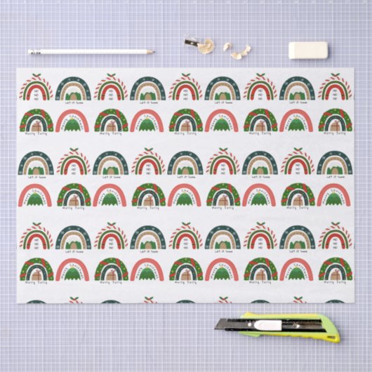 Weihnachts-Regenbogen Lass es schneien Seidenpapier (Handwerk)