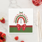 Weihnachts-Regenbogen Lass es schneien Serviette (Beispiel)