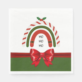 Weihnachts-Regenbogen Lass es schneien Serviette