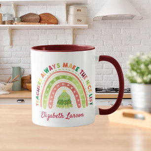 Weihnachts-Regenbogen-Lehrkräfte-Würdigung in Burg Tasse