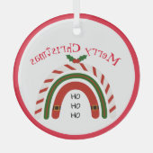 Weihnachts Regenbogen Let it Snow Ornament (Vorderseite)