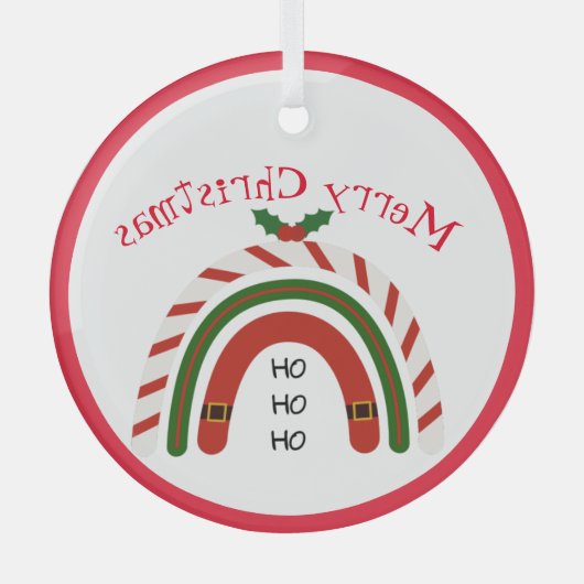 Weihnachts Regenbogen Let it Snow Ornament (Vorderseite)