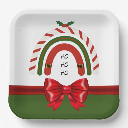 Weihnachts-Regenbogen Let it Snow Paper Teller (Vorderseite)