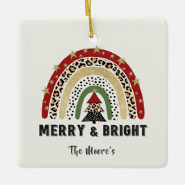 Weihnachts-Regenbogen Merry and Bright Ornament