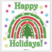 Weihnachts-Regenbogen und -baum | IMITATE Aufkleber (Blatt)