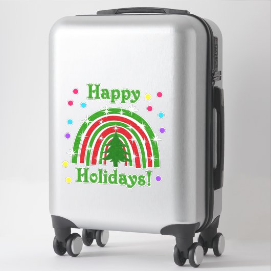 Weihnachts-Regenbogen und -baum | IMITATE Aufkleber (Koffer)