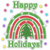 Weihnachts-Regenbogen und -baum | IMITATE Aufkleber (Vorderseite)