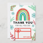 Weihnachts-Regenbogen Vielen Dank, dass Sie Karten (Vorderseite)